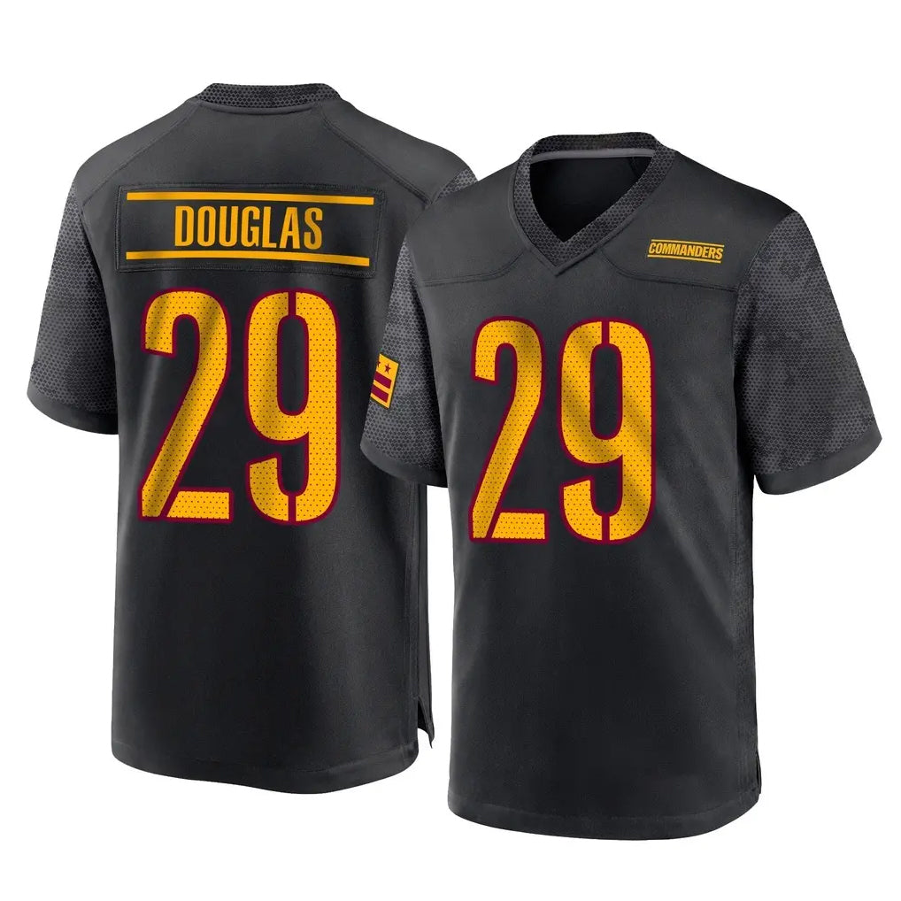 Vanessashop W.Commanders #29 Rasul Douglas Player Black Home Game Stitched Jerseys
