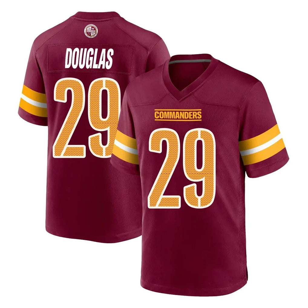 Vanessashop W.Commanders #29 Rasul Douglas Player Burgundy Home Game Stitched Jerseys
