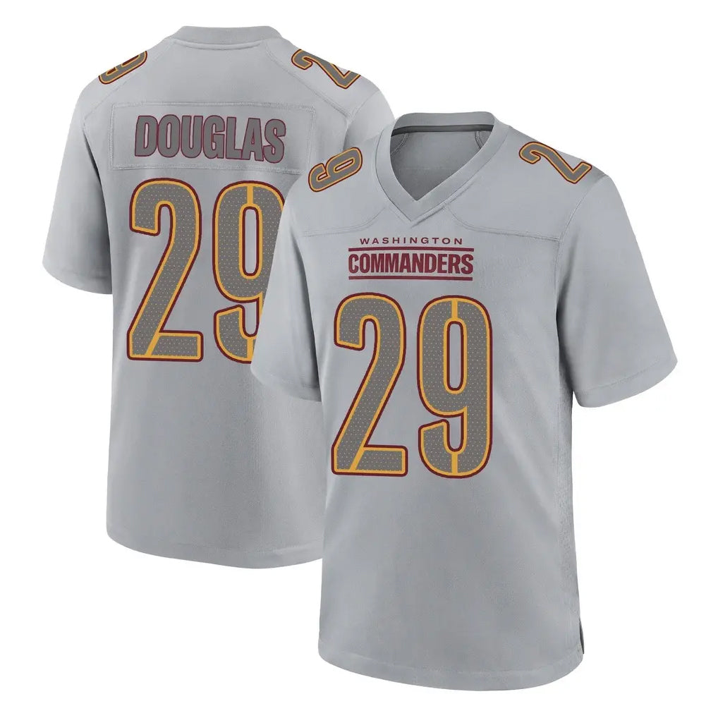 Vanessashop W.Commanders #29 Rasul Douglas Player Gray Atmosphere Fashion Home Game Stitched Jerseys