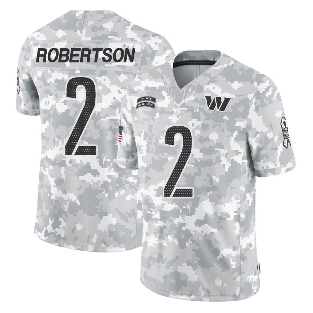 Vanessashop W.Commanders #2 Amik Robertson Player Arctic Camo Limited Salute To Service Home Game Stitched Jerseys