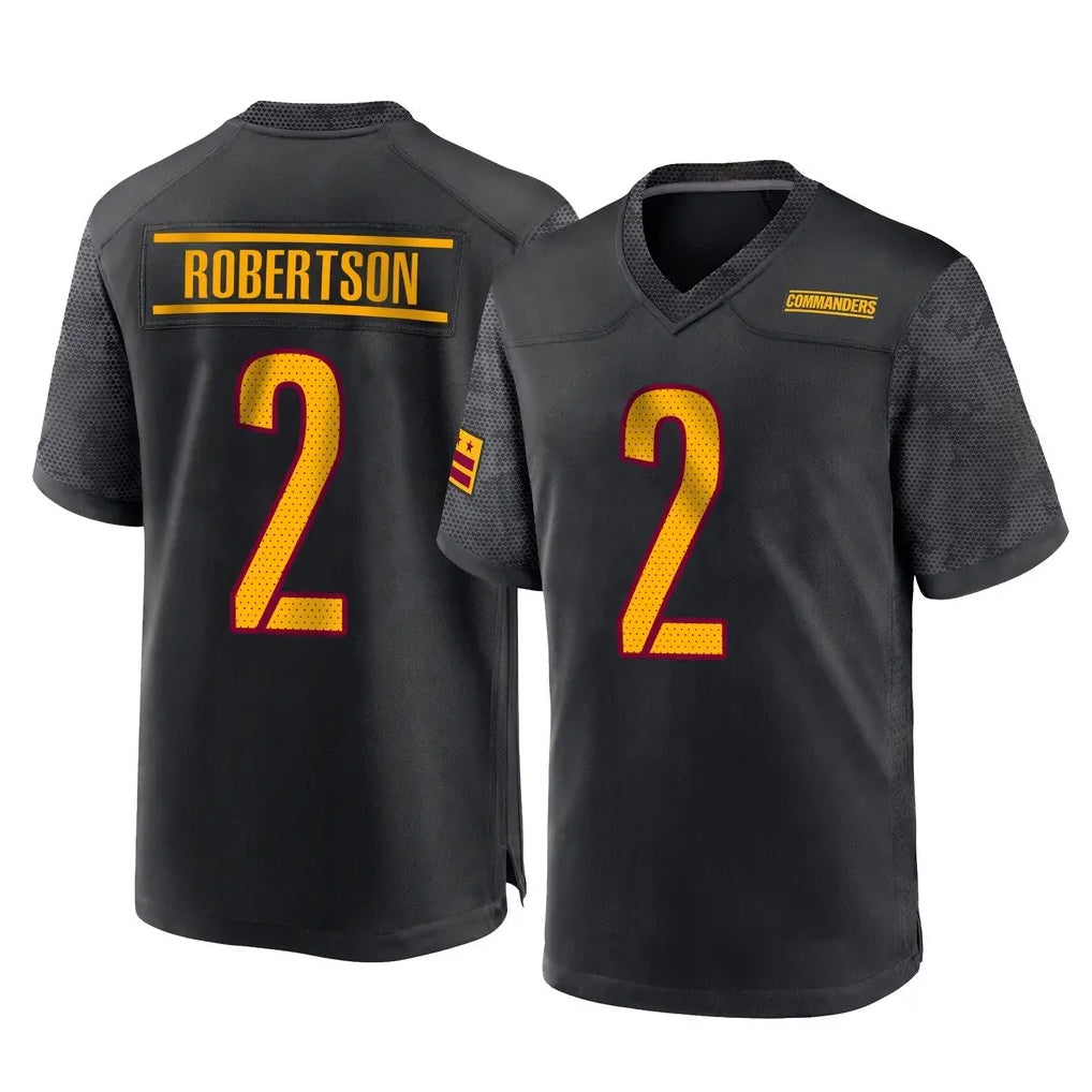 Vanessashop W.Commanders #2 Amik Robertson Player Black Home Game Stitched Jerseys
