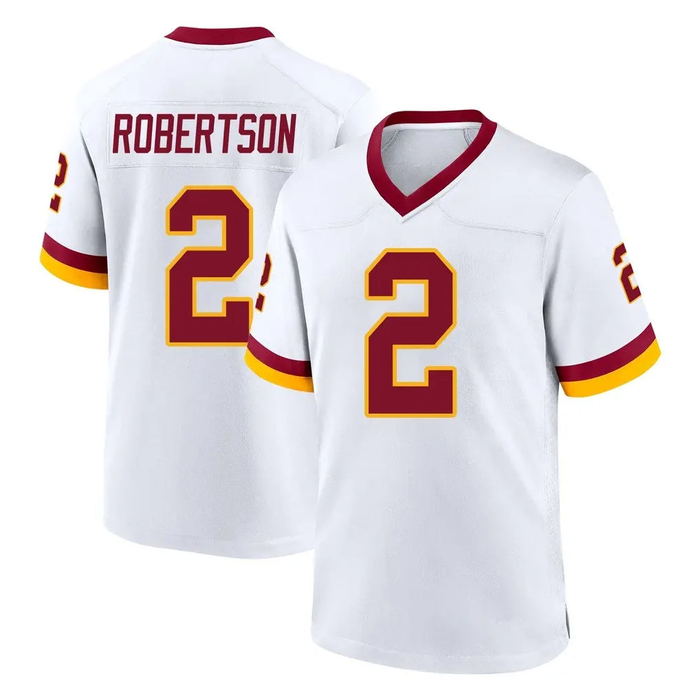 Vanessashop W.Commanders #2 Amik Robertson Player White Home Game Stitched Jerseys