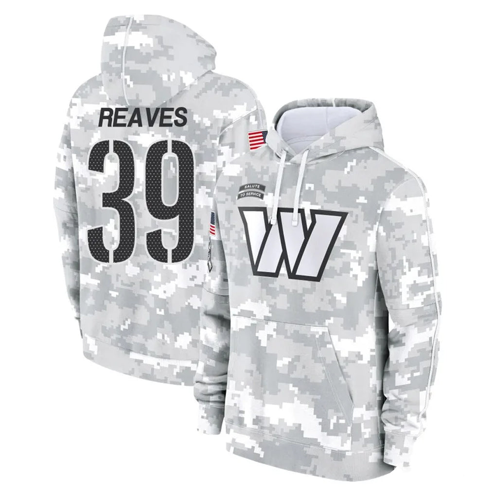 Vanessashop W.Commanders #39 Jeremy Reaves Player Arctic Camo Limited Salute to Service Pullover Hoodies Game Stitched Jerseys