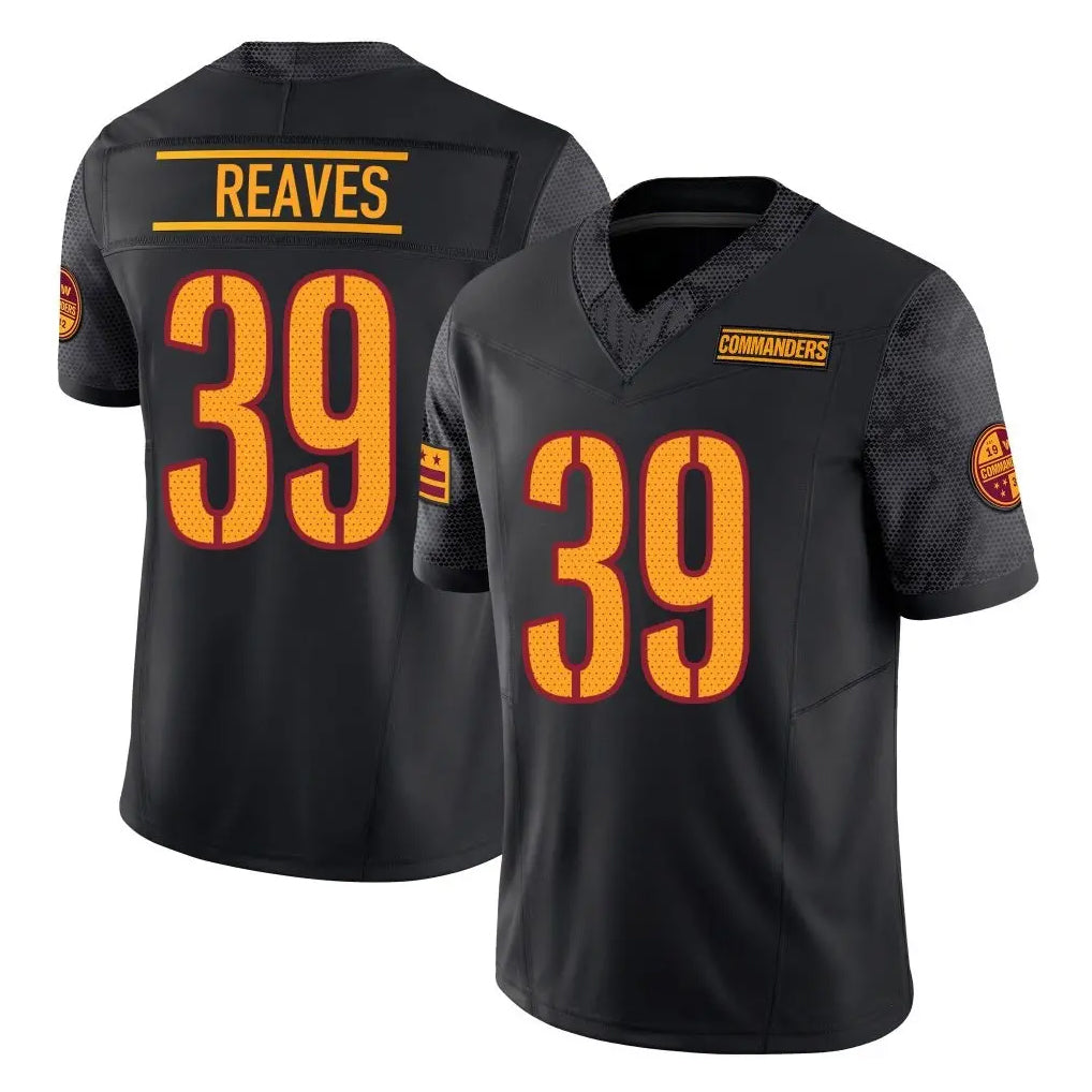Vanessashop W.Commanders #39 Jeremy Reaves Player Black Limited Vapor F.U.S.E. Home Game Stitched Jerseys