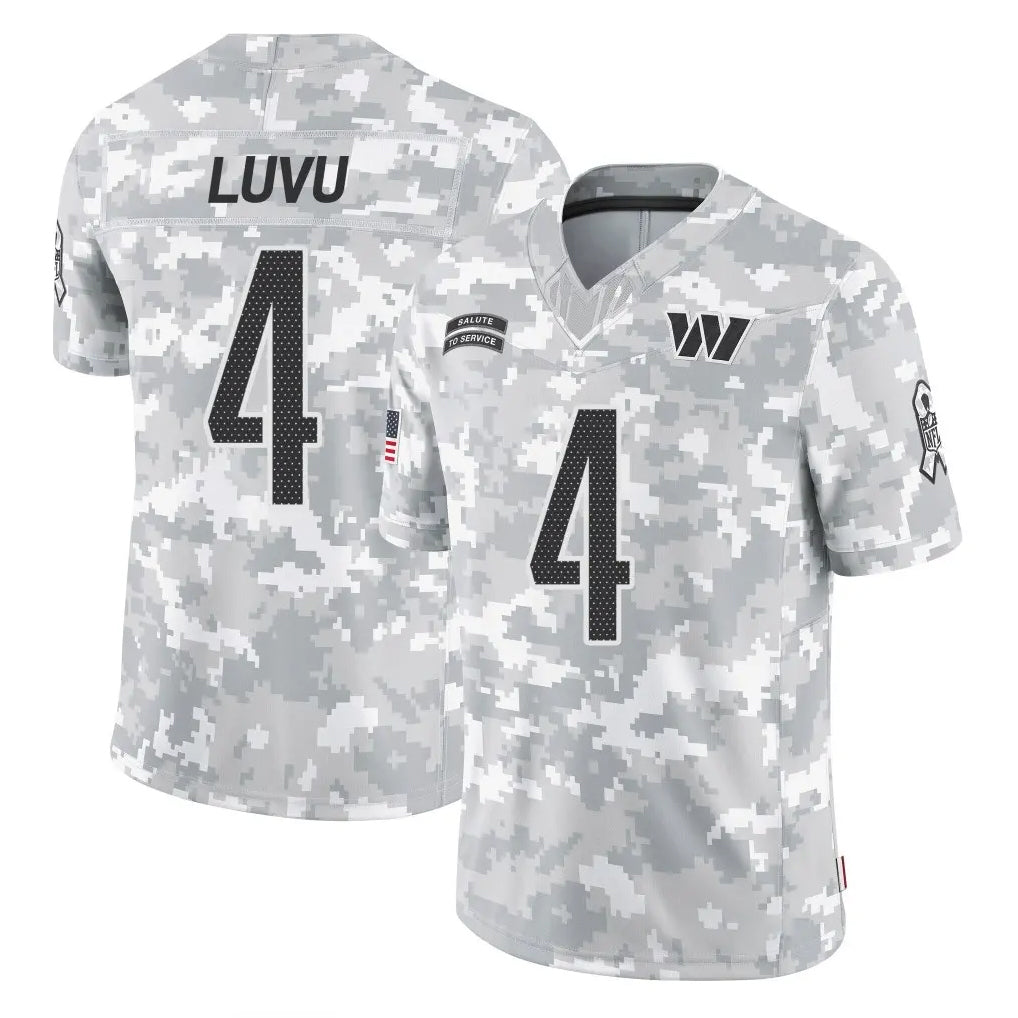 Vanessashop W.Commanders #4 Frankie Luvu Player Arctic Camo Limited Salute To Service Home Game Stitched Jerseys