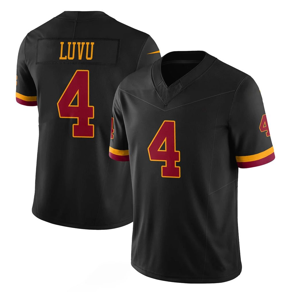 Vanessashop W.Commanders #4 Frankie Luvu Player Black Limited Vapor Home Game Stitched Jerseys