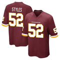 Vanessashop W.Commanders #52 Sonny Styles Player Burgundy Team Color Home Game Stitched Jerseys