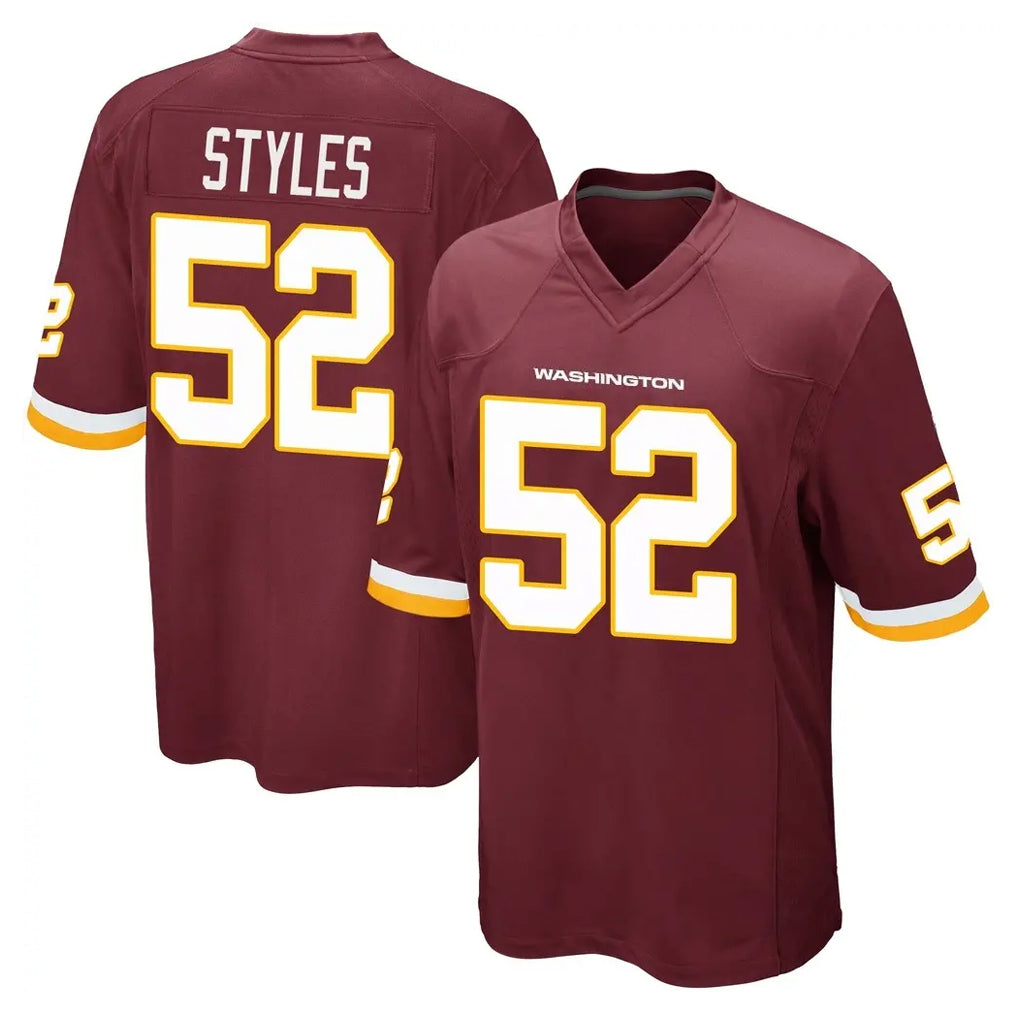 Vanessashop W.Commanders #52 Sonny Styles Player Burgundy Team Color Home Game Stitched Jerseys