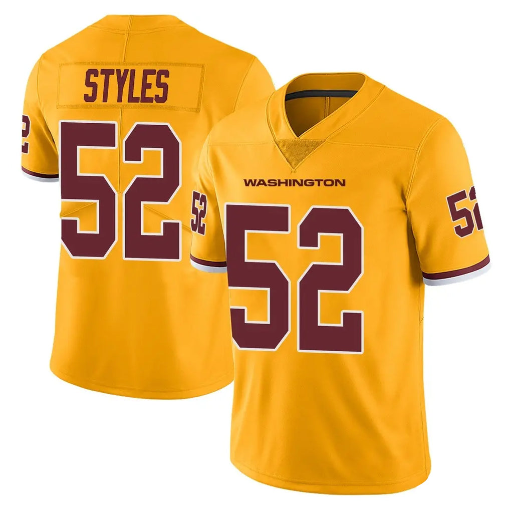 Vanessashop W.Commanders #52 Sonny Styles Player Gold Limited Color Rush Home Game Stitched Jerseys