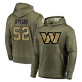 Vanessashop W.Commanders #52 Sonny Styles Player Olive Salute to Service Pullover Hoodie Limited Home Game Stitched Jerseys