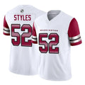 Vanessashop W.Commanders #52 Sonny Styles Player White Vapor F.U.S.E. Limited Home Game Stitched Jerseys