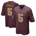 Vanessashop W.Commanders #5 Jayden Daniels Player Burgundy Alternate Home Game Stitched Jerseys