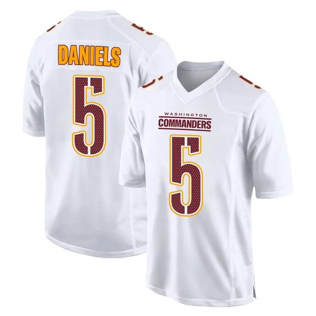 Vanessashop W.Commanders #5 Jayden Daniels Player White Tundra Fashion Home Game Stitched Jerseys