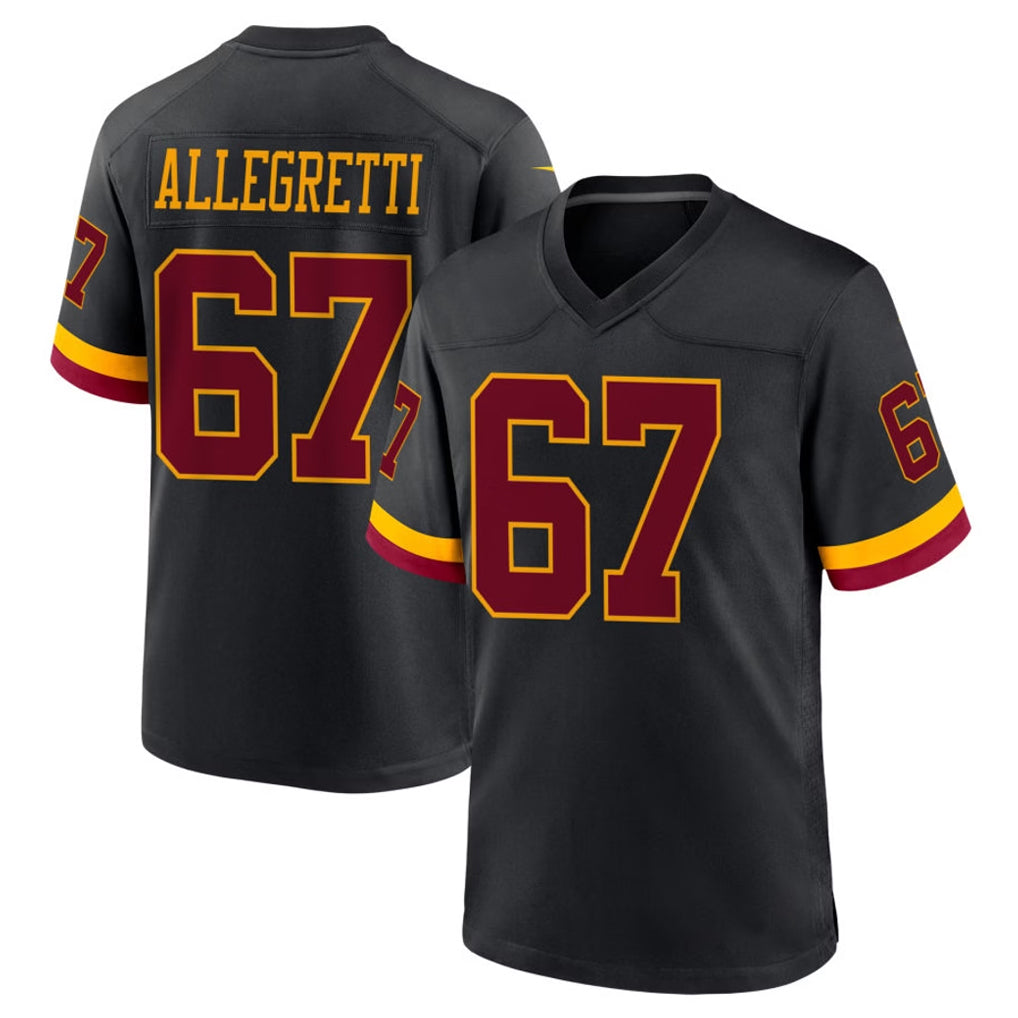 Vanessashop W.Commanders #67 Nick Allegretti Player Black Limited Home Game Stitched Jerseys
