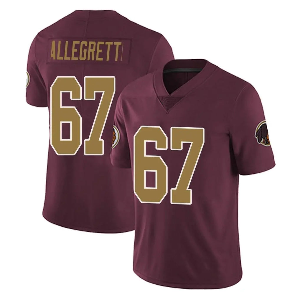 Vanessashop W.Commanders #67 Nick Allegretti Player Burgundy Alternate Vapor Untouchable Home Game Stitched Jerseys