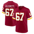 Vanessashop W.Commanders #67 Nick Allegretti Player Burgundy Game Home Stitched Jerseys