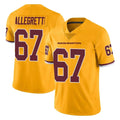 Vanessashop W.Commanders #67 Nick Allegretti Player Gold Limited Color Rush Home Game Stitched Jerseys