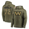 Vanessashop W.Commanders #72 Josh Conerly Jr. Player Olive Salute to Service Pullover Hoodie Limited Home Game Stitched Jerseys