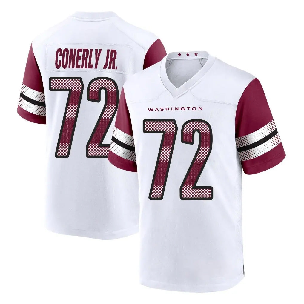 Vanessashop W.Commanders #72 Josh Conerly Jr. Player White Game Home Stitched Jerseys