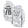 Vanessashop W.Commanders #76 Sam Cosmi Player Arctic Camo Limited Salute to Service Pullover Hoodies Game Stitched Jerseys