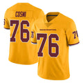 Vanessashop W.Commanders #76 Sam Cosmi Player Gold Limited Color Rush Home Game Stitched Jerseys