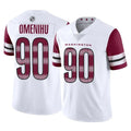 Vanessashop W.Commanders #90 Charles Omenihu Player White Limited Vapor Home Game Stitched Jerseys