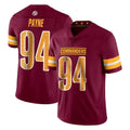 Vanessashop W.Commanders #94 Daron Payne Player Burgundy Limited Vapor Home Game Stitched Jerseys