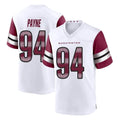 Vanessashop W.Commanders #94 Daron Payne Player White Game Home Stitched Jerseys