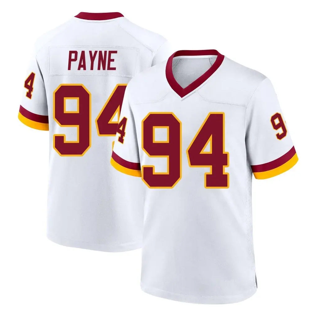 Vanessashop W.Commanders #94 Daron Payne Player White Home Game Stitched Jerseys