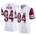 Vanessashop W.Commanders #94 Daron Payne Player White Limited Vapor Home Game Stitched Jerseys