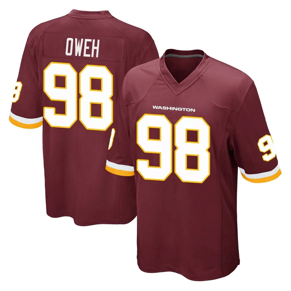 Vanessashop W.Commanders #98 Odafe Oweh Player Burgundy Team Color Home Game Stitched Jerseys