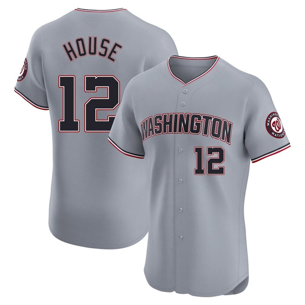 Vanessashop W.Nationals #12 Brady House Player Gray City Connect Elite Alternate Stitched Jerseys