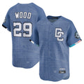 Vanessashop W.Nationals #29 James Wood Player Blue Limited City Connect Stitched Jerseys