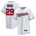 Vanessashop W.Nationals #29 James Wood Player White Home Limited Replica Stitched Jerseys