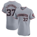 Vanessashop W.Nationals #37 Stephen Strasburg Player Gray City Connect Elite Alternate Stitched Jerseys