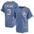 Vanessashop W.Nationals #3 Dylan Crews Player Blue Limited City Connect Stitched Jerseys