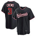 Vanessashop W.Nationals #3 Dylan Crews Player Navy Game Stitched Jerseys