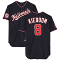 Vanessashop W.Nationals #8 Carter Kieboom Player Navy Home Game Stitched Jerseys