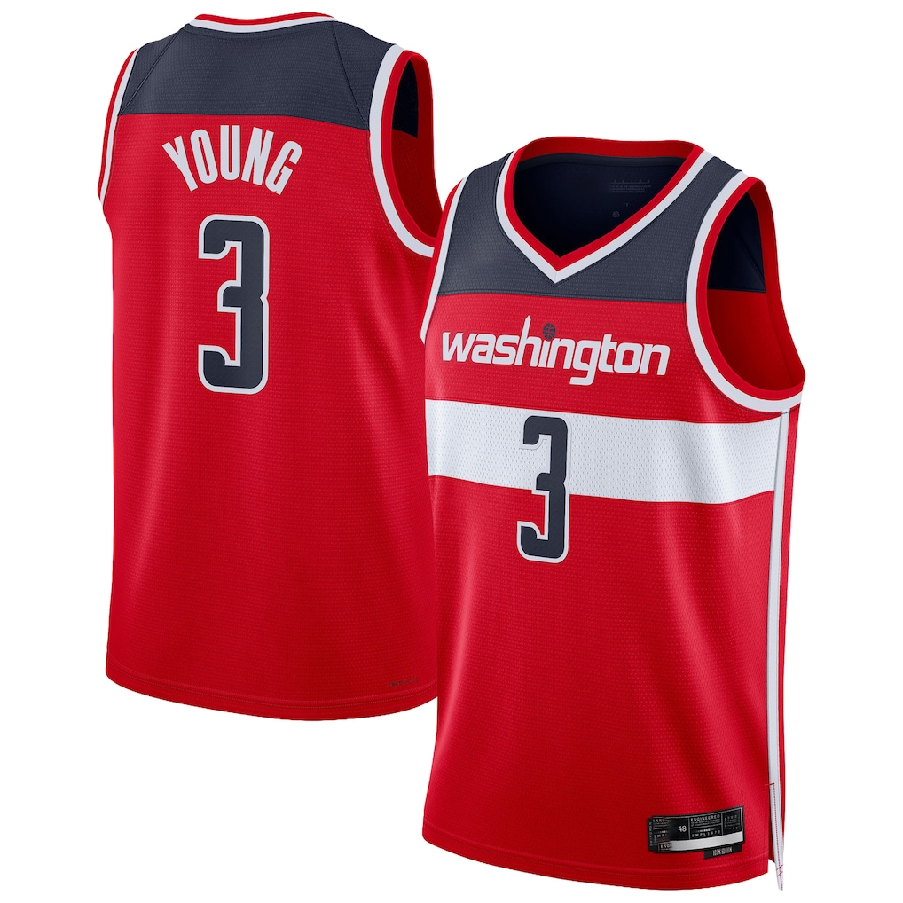 Vanessashop W.Wizards #3 Trae Young Red Swingman Jerseys - Icon Edition