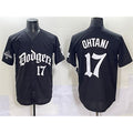 vanessashop Los Angeles Dodgers #17 Shohei Ohtani Black  2025 LA Gothic Style With 2024 World Series Champions Patch Vapor Premier Limited Stitched Jersey