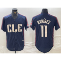 vanessashopCleveland Guardians #11 Jose Ramirez Navy  2024 City Connect Limited Stitched Jersey
