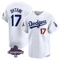vanessashop Los Angeles Dodgers #17 Shohei Ohtani White  2024 World Series Champions Home Limited Stitched Jersey
