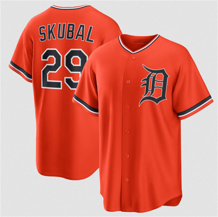 vanessashop Detroit Tigers #29 Tarik Skubal Orange  Alternate Stitched Jersey