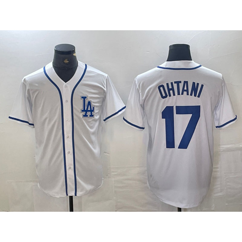 vanessashop Los Angeles Dodgers #17 Shohei Ohtani White  Cool Base Stitched Jersey