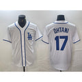 vanessashop Los Angeles Dodgers #17 Shohei Ohtani White  Cool Base Stitched Jersey