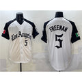vanessashop Los Angeles Dodgers #5 Freddie Freeman White Black  Mexico 2025 LA Gothic Style With Fernando Patch Vapor Premier Limited Stitched Jersey