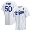 vanessashop Los Angeles Dodgers #50 Mookie Betts White  2025 World Series Home Cool Base Stitched Jersey
