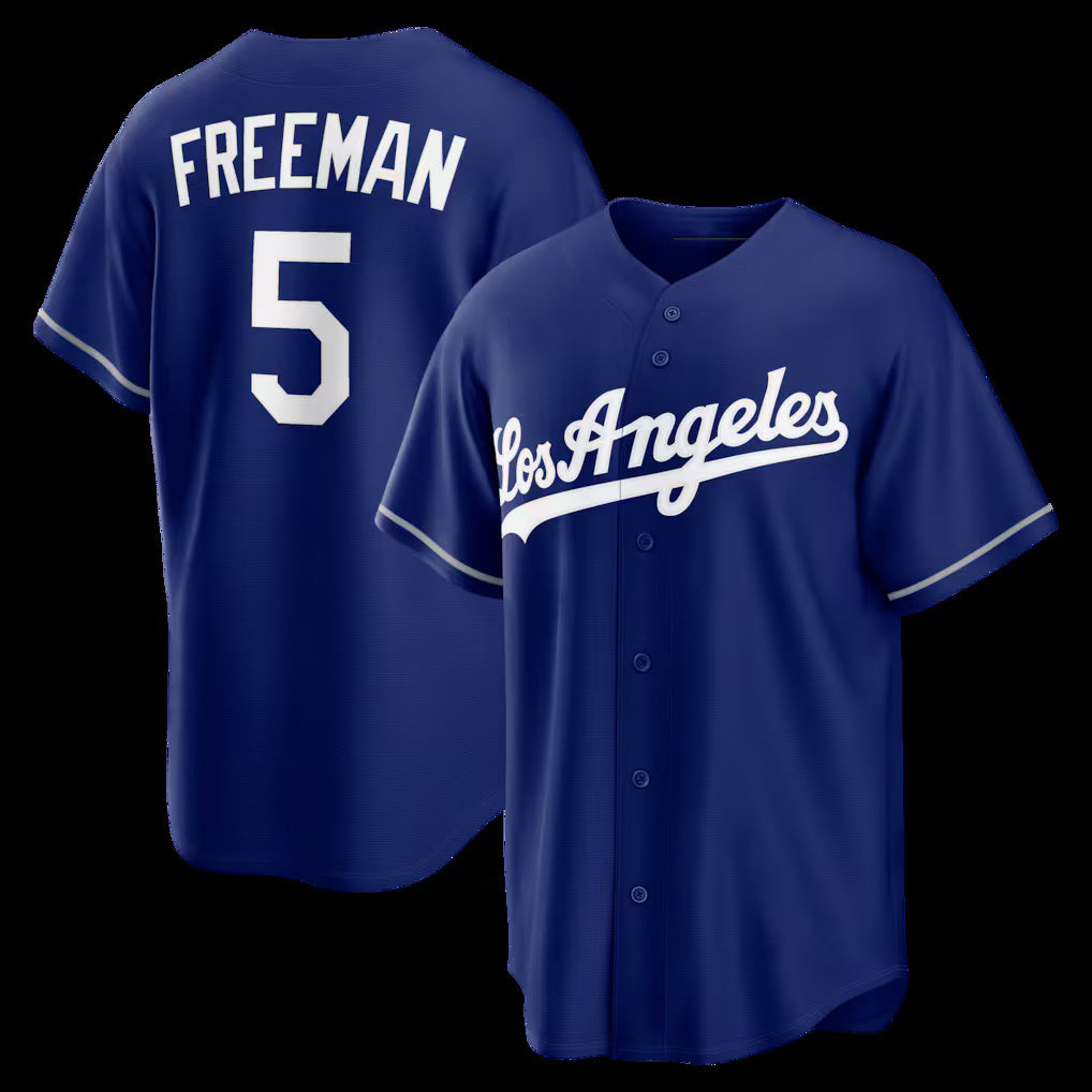 vanessashop Los Angeles Dodgers #5 Freddie Freeman Royal  Alternate Replica Jersey