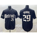 vanessashop Detroit Tigers #29 Tarik Skubal Black  'Motor Gothic Edition' Vapor Premier Limited Stitched Jersey