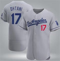 vanessashop Los Angeles Dodgers #17 Shohei Ohtani Gray  Flex Base Stitched Jersey